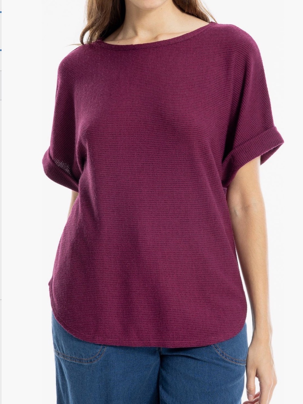 NEW…Max Studio Short Sleeve Ribbed Top